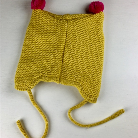 Winter Hat for Babies and Toddlers - yellow/pink - Picture 4 of 4